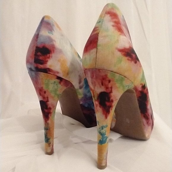 Guess  multi colour  peep - Toe Stiletto Heels - Picture 6 of 7